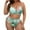 Green, variant on Women's Bikini Set Printed Plus Size Push Up Padded Bra Two Piece Sexy Swimsuit Bathing Suit for Beach Vacation,Black,L