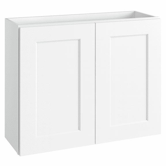 Design House Brookings Solid Wood Shaker Style Ready to Assemble Wall Kitchen Cabinet (30 x 12 x 24), Sherwin Williams® White