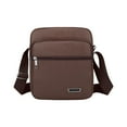 thumbnail image 2 of Sling Bag Crossbody Shoulder Backpack for Adults | Polyurethane Leather | Earphone Hole | Multiple Zippered Compartments | Fits 7.9" Tablets | Hiking Camping Outdoor Daypack | 9.06"x7" | Black Brown, 2 of 6