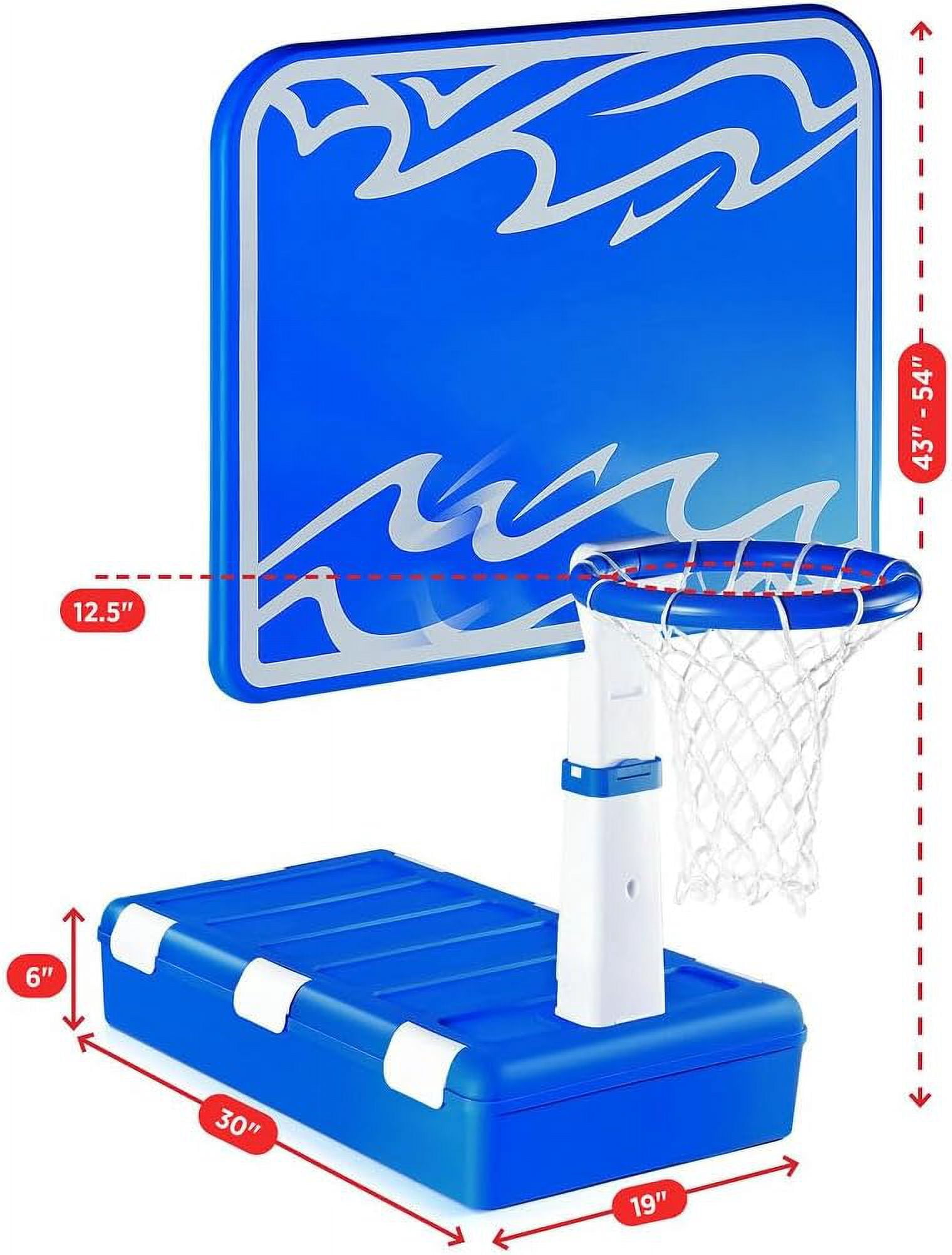 Play22 Engaging Activity Adjustable Height Inground Swimming Pool Basketball Hoop