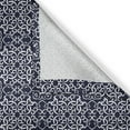 thumbnail image 6 of Ambesonne Navy Blue Valance & Curtain, Eastern Curlicues, 55"x30", Navy Blue White, 6 of 6