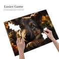 thumbnail image 2 of 1000-Piece Wooden Jigsaw Puzzle for Adults - Dog Portrait Basket Flowers , Challenging Family Art Project, Unique Home Wall Decor Gift, 2 of 7