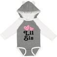 thumbnail image 3 of Inktastic Love Hearts Lil Sis Girls Long Sleeve Baby Bodysuit, 3 of 5