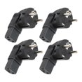 thumbnail image 3 of 4pcs EU 4.8mm to IEC320 C13 Converter 90 Degree Power Plug Adapter for Laptop Power Adapters EU Plug 100?250V, 3 of 5