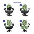 thumbnail image 4 of Tropical Office Chair Slipcover, Composition of Summer Flowers and Fern Monstera Leaves Exotic Hawaiian Foliage, Protective Stretch Decorative Fabric Cover, Standard Size, Multicolor, by Ambesonne, 4 of 5