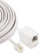 OA346WH - MODULAR CABLE 6P4C M/F 25FT WHITE