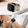 thumbnail image 5 of LGSY Metal Bands Compatible with Apple Watch Band 41mm Women Men Stainless Steel Strap for iWatch Series 8 7 Silver/Gold, 5 of 6