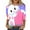 Purple, variant on JLFKNG Womens Casual T-Shirts 3/4 Sleeve T Shirts For Women Fashion Rabbit Egg Printed Easter Style Crew Neck Shirt Tops Loose Fit Womens Dailywear
