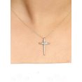thumbnail image 4 of JewelersClub Opal Cross Necklaces for Women – 14k Gold over Silver Cross Necklace for Women Over .925 Sterling Silver Cross with White Diamond Accents – Hypoallergenic Cross Pendant, 4 of 5