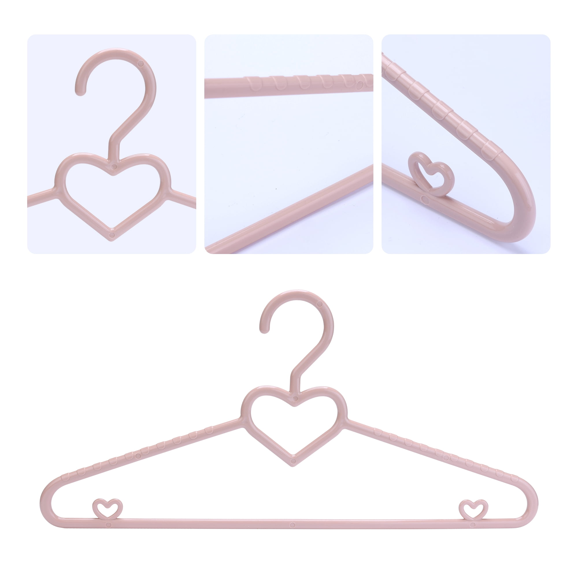Unique Bargains Plastic Non-Slip Hangers for Clothing Closet Coats 20 Packs Pink