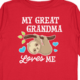 thumbnail image 4 of Inktastic My Great Grandma Loves Me with Sloth and Hearts Boys or Girls Long Sleeve Toddler T-Shirt, 4 of 5