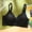 Black, variant on Woman's Bra Women's No Steel Ring Lactation Vest Bra Back Adjustment Yoga Running Bra Black Sports Bra Women Push Up Bra Strapless