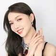 thumbnail image 4 of enjoywould 1 Ensemble Dangle Boucles d'Oreilles Huile-Chute Multicouches Croix Strass Émail Feuille Déclaration Collier Kit Bijoux de Mode, 4 of 5