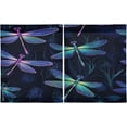 thumbnail image 2 of Colorful Dragonfly Leaves Kitchen Curtains 36 Inch Length Short Tier Curtains for Small Windows Half Window Treatments for Bedroom Bathroom Kitchen 2 Panels, 2 of 6