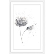 "Black and White Peony" Framed Painting Print