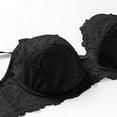 thumbnail image 3 of AJGRHE Women Support BraDouble Lace Lingerie Bra for Plus Size Comfort and Support 90D Black, 3 of 5