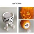 thumbnail image 3 of Fall Pumpkin Decor with LED Light – Harvest Pumpkin Figurine Candle Lights – Autumn Tabletop Decoration for Thanksgiving, Halloween, Indoor Outdoor, 3 of 5