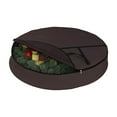 thumbnail image 4 of COVERS&ALL Christmas Wreath Storage Bag 18 Oz with Carrying Handle & Dual Zipper - 100% Water Resistant Durable Material Storage Bag - Holiday Xmas Tear Resistant Bag (20" Dia x 7" H, Coffee), 4 of 7