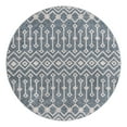 thumbnail image 3 of Unique Loom Eco Trellis Collection Area Rug - Native (7' Round Harbor Blue/Ivory), 3 of 7