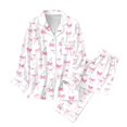 thumbnail image 5 of Womens Pajama Sets Cotton Long Sleeve Button Down Cute Heart Print Matching Valentines Sleepwear, 5 of 5
