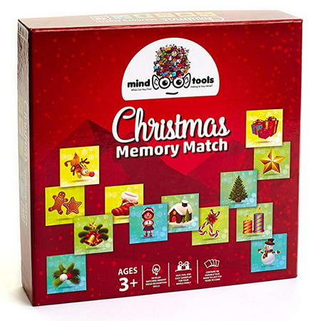 Mind Tools Christmas Memory Match Games for Preschoolers and Kids, 48