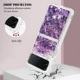 thumbnail image 3 of Glitter Liquid Case for Samsung Galaxy Z Flip 3 for Girls Women, Bling Quicksand Clear Soft TPU Cover Shiny Sparkle Luxury Floating Protective Case for Samsung Galaxy Z Flip3 RLS Purple, 3 of 12