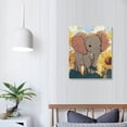 thumbnail image 4 of Patifu Elephant Sunflowers Child's Drawing Canvas Wall Decor 16x20 in, 4 of 5