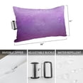 thumbnail image 3 of Outdoor Lumbar Pillows with Strap & Insert Purple Hexagonal Tiles Recliner Head Pillow Pack of 2 Gradient Honeycomb Waterproof Headrest Patio Lounge Chair Pillows for Beach Office 11x16 Inch, 3 of 9