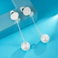 thumbnail image 5 of SUNALND 8MM White Pearl clip on Earrings for Women, 5 of 7