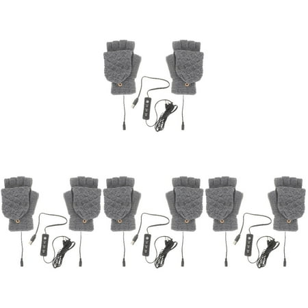 

NUOLUX 4 Pairs of USB Electric Heating Mitts Skiing Warm Gloves Adjustable Thermal Mitts Smart Thermal Gloves