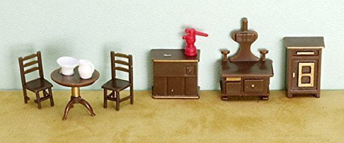 Dollhouse Miniature 1:48 Scale Plastic Kitchen Furniture Set