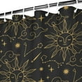 thumbnail image 4 of Gothic Shower Curtain Set - Dark Celestial Moon & Star Print, Mystical Cosmic Bath Decor, Waterproof Polyester 72"x84", Goth Aesthetic Gift, 4 of 5