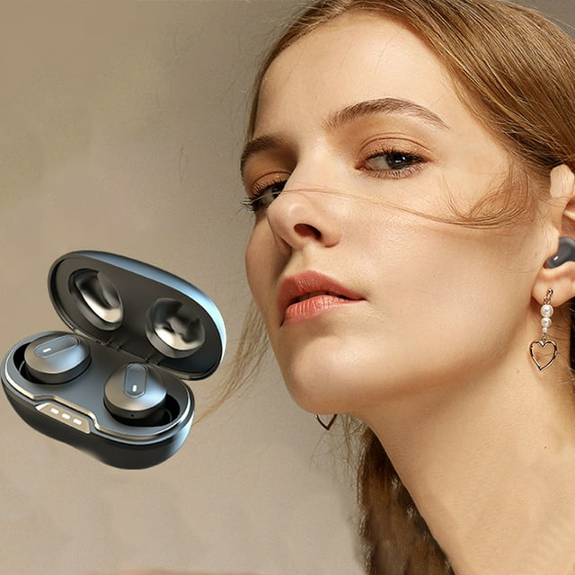 Framed Wall Art Wireless Earbuds Bluetooth 5.3 Finger Control With Wireless Charging Case In-Ear Built-in Mic Headset
