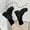 Black, variant on Cameland Hidden High Heel Zipper Wedge Boots, Vintage Calf Boots Women's Leather Women's Shoes Vintage Western Flat Boots, Calf Boots Women's Flat Boots