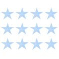 thumbnail image 1 of Uxcell 12Pack Parches de Estrella para Planchar, Parches Bordados de Estrella para Coser, Parches de Reparación de Aplicación para Manualidades, 82mm Azul Claro, 1 of 7