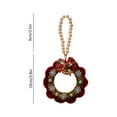thumbnail image 3 of Christmas Wreath Garland, Rattan Ring Pendant Decor, Plastic Holiday Decoration, Red Bells and Bows, Home Door Hanging, 3 of 8