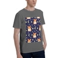 thumbnail image 2 of Bingfone Corgi Lying With Moons And Stars Men'S Loose Fit Short-Sleeve Pocket T-Shirt, 2 of 7