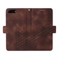 thumbnail image 4 of ELEHOLD For iPhone 8 Plus/7 Plus Leather Wallet Phone Case, Embossed Diamond Folio Flip Cover, Card Holder Cash Slot, Stand Support, Wrist Strap Lanyard -Coffee, 4 of 9
