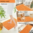 thumbnail image 6 of PandaTop Bathroom Bath Rug 24x16inch, Thick Soft Absorbent Chenille Bath Rugs with Non-Slip Rubber Backing Quick Dry Mats, Machine Washable Rugs for Bathroom, Shower, and Tub,Orange, 6 of 9