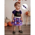 thumbnail image 5 of BemeyourBBs Baby Girl Halloween Outfit Pumpkin Ghost Print Romper Dress Headband, 5 of 9