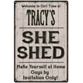 thumbnail image 1 of TRACY'S She Shed Sign Lady Cave Sign Gift 16 x 24 Matte Finish Metal 116240082111, 1 of 1