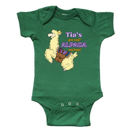 

Inktastic Tia s You Say ALPACA my Bags with Cute Jumping Alpaca Gift Baby Boy or Baby Girl Bodysuit