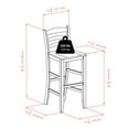 thumbnail image 3 of Parkland 5Pc High Table with 29" Ladder Back Stools, 3 of 3