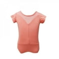 thumbnail image 5 of Baozhu Girls' Thin Short Sleeve Ballet Gymnastics Leotards Cotton Slim Brathable Dance Bodysuit Solid Patchowrk Temperament Dancewear, 5 of 5