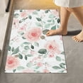 thumbnail image 6 of Toilet Rug Set Non-Slip Bathroom Rugs Soft Plush Machine Washable Contour Bath Mat Soft Pink Watercolor Floral 24x20/24x16, 6 of 9