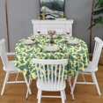 thumbnail image 2 of Yellow Blue Butterfly Pattern Round Tablecloth 60"x60",Wrinkle Wipeable Table Cloth for Kitchen Dining Room Picnic Patio Party, 2 of 6