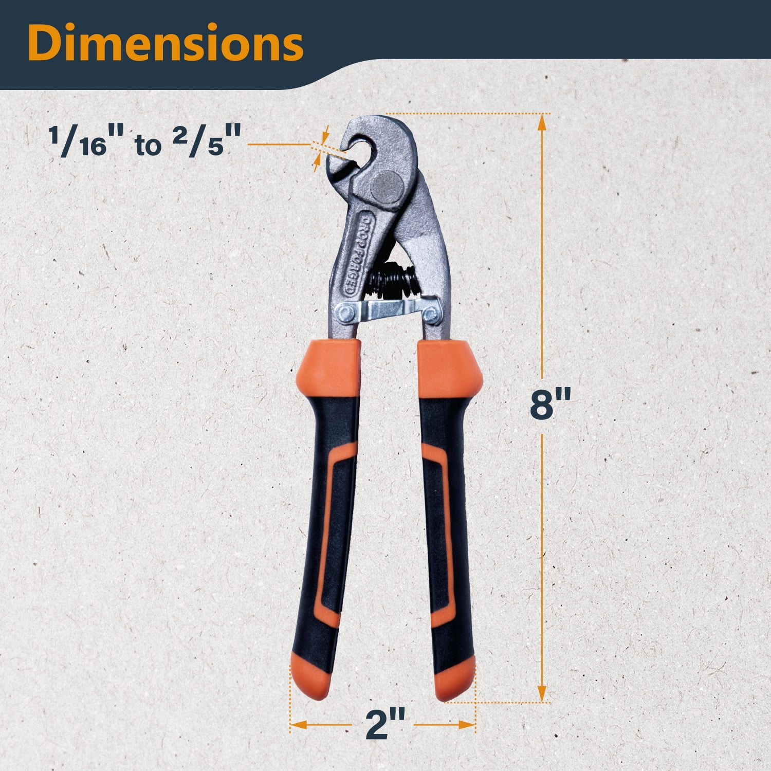 POWERTEC Parrot Head Tile Nippers for Glass, Ceramic, Porcelain, and Mosaic, Ergonomic Soft Grip, Heavy Duty Blades Cuts and Trim Tile Up to 2/5" Thick (71902N)
