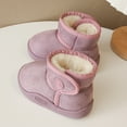 thumbnail image 3 of Ulitacool Boots For Girls Winter Girls Boots Warm Lined Boots Indoor Outdoor Non Soft Sole Toddler Shoes Classic Basic Shoes 11-12 Years Purple, 3 of 6