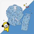 thumbnail image 2 of Pijamas a rayas con estampado de dibujos animados para mujer, ropa de dormir Kawaii, ropa de dormir bonita, conjuntos de ropa de estar por casa cómoda, primavera y verano, 2 of 4