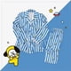 thumbnail image 2 of Pijamas a rayas con estampado de dibujos animados para mujer, ropa de dormir Kawaii, ropa de dormir bonita, conjuntos de ropa de estar por casa cómoda, primavera y verano, 2 of 4